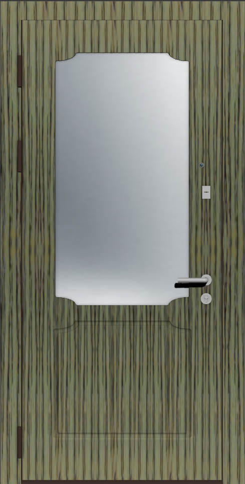 Металлическая дверь с зеркалом Дрезна